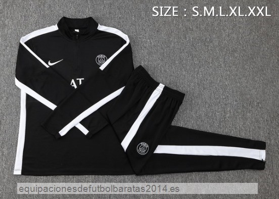 Nuevo Conjunto Completo Sudadera Entrenamiento Paris Saint Germain 23/24 Negro Blanco Baratas
